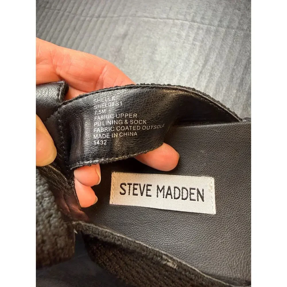 Steve Madden Shelle Women’s Strappy Platform Sandals Black Size 7.5 M - Picture 5 of 8